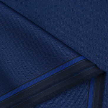 Absoluto Men's Terry Rayon Structured 3.75 Meter Unstitched Suiting Fabric (Bright Royal Blue)