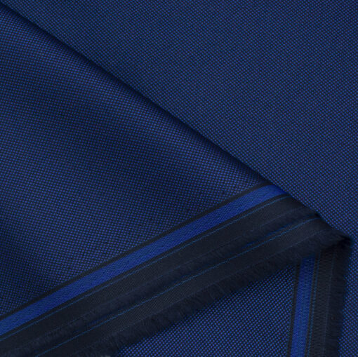Absoluto Men's Terry Rayon Structured 3.75 Meter Unstitched Suiting Fabric (Bright Royal Blue)