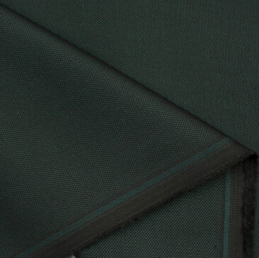 Absoluto Men's Terry Rayon Structured 3.75 Meter Unstitched Suiting Fabric (Pine Green)