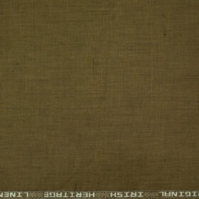 Burgoyne Men's Irish Cotton Linen 60 LEA Solids 2.25 Meter Unstitched Shirting Fabric (Light Brown)