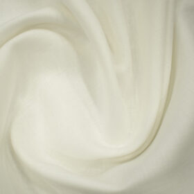 Burgoyne Men's Irish Linen 70 LEA Solids 3.50 Meter Unstitched Shirting Fabric (Milky White)