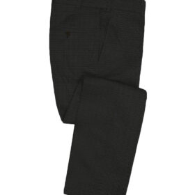 Don & Julio Men's Terry Rayon Structured 3.75 Meter Unstitched Suiting Fabric (Black)