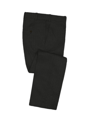 Don & Julio Men's Terry Rayon Structured 3.75 Meter Unstitched Suiting Fabric (Black)