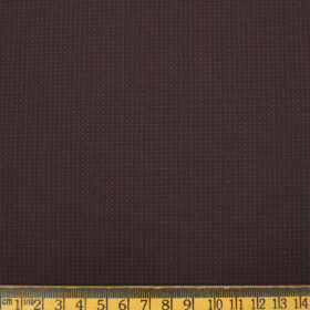 Don & Julio Men's Terry Rayon Structured 3.75 Meter Unstitched Suiting Fabric (Dark Wine)
