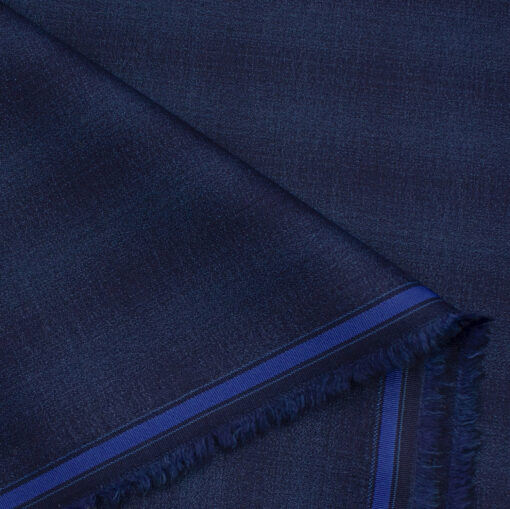 Fashion Flair Men's Terry Rayon Checks 3.75 Meter Unstitched Suiting Fabric (Dark Royal Blue)