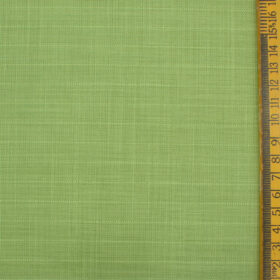 Fashion Flair Men's Terry Rayon Striped 3.75 Meter Unstitched Suiting Fabric (Lime Green)