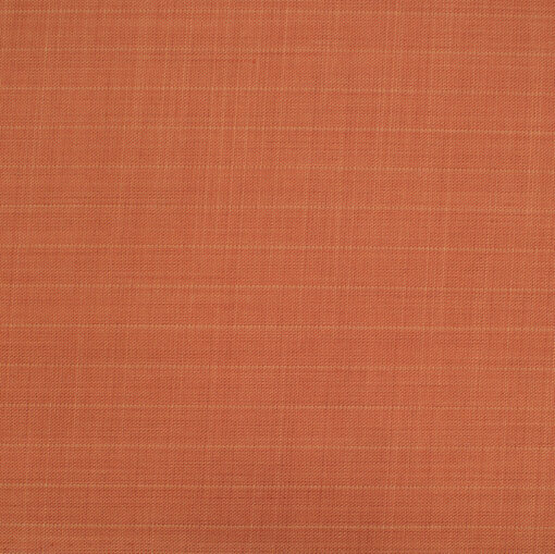 Fashion Flair Men's Terry Rayon Striped 3.75 Meter Unstitched Suiting Fabric (Orange)