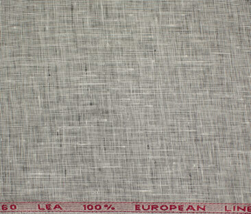 J.Hampstead Men's European Linen 60 LEA Structured 2.25 Meter Unstitched Shirting Fabric (Grey)