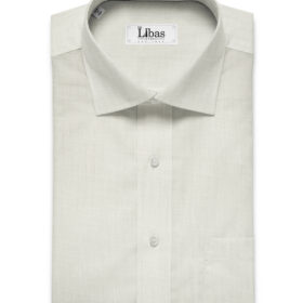 Linen Fiesta Men's European Linen 80 LEA Striped 2.25 Meter Unstitched Shirting Fabric (White)