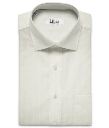 Solino Men's European Linen 80 LEA Striped 2.25 Meter Unstitched Shirting Fabric (White)