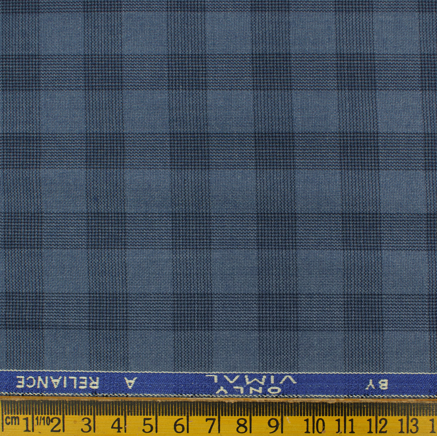 Vimal Men's Polyester Viscose Checks Unstitched Suiting Fabric