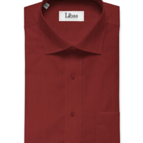 Arvind Men's Premium Cotton Solids 2.25 Meter Unstitched Shirting Fabric (Maroon Red)