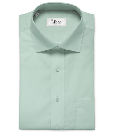Arvind Men's Premium Cotton Solids 2.25 Meter Unstitched Shirting Fabric (Mint Green)