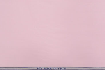 Birla Century Men's Pima Cotton Super 80's Solids 2.25 Meter Unstitched Shirting Fabric (Pink)