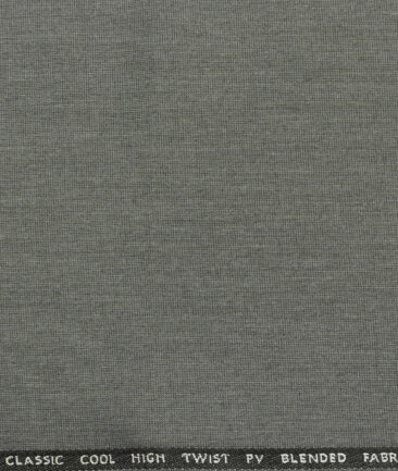 J.Hampstead Men's Polyester Viscose Structured  Unstitched Suiting Fabric (Light Grey) - Image 3