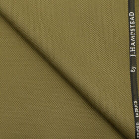 J.Hampstead Men's Polyester Viscose Structured 3.75 Meter Unstitched Suiting Fabric (Khakhi)