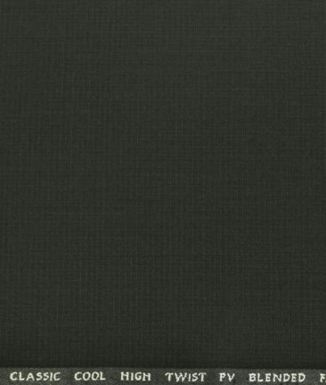 J.Hampstead Men's Polyester Viscose Structured  Unstitched Suiting Fabric (Black) - Image 3