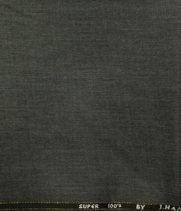 J.Hampstead Men's Wool Structured Super 100's  Unstitched Trouser Fabric (Grey) - Image 2