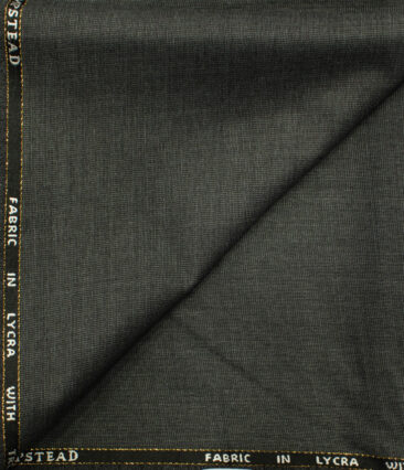 J.Hampstead Men's Wool Structured Super 100's 1.30 Meter Unstitched Trouser Fabric (Grey)