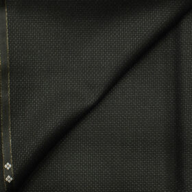 J.Hampstead Men's Wool Structured Super 90's 1.30 Meter Unstitched Trouser Fabric (Dark Grey)