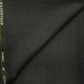 J.Hampstead Men's Wool Self Design Super 100's 1.30 Meter Unstitched Trouser Fabric (Dark Grey)