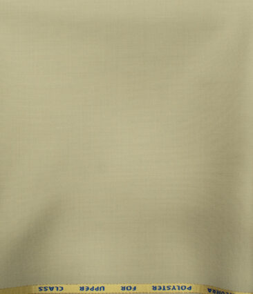 J.Hampstead Men's Wool Solids Super 100's 1.30 Meter Unstitched Trouser Fabric (Creamish Beige) - Image 2