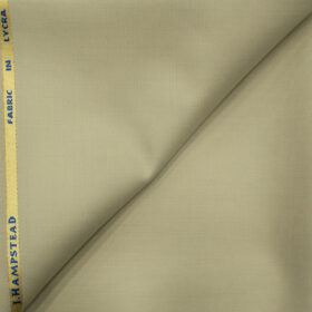 J.Hampstead Men's Wool Solids Super 100's 1.30 Meter Unstitched Trouser Fabric (Creamish Beige)