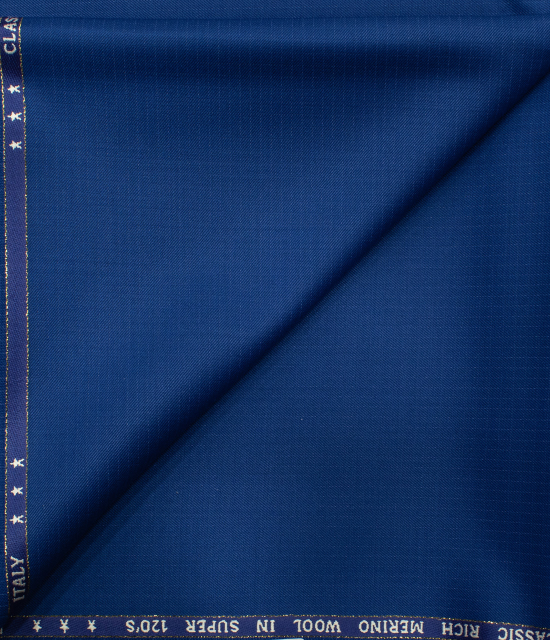 J.Hampstead Men's Wool Self Design Super 120's 1.30 Meter Unstitched Trouser Fabric (BrIght Royal Blue)