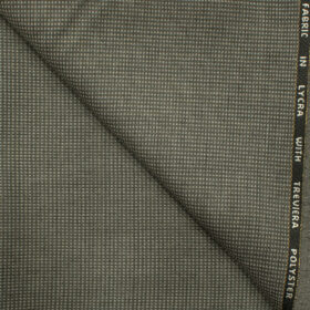 J.Hampstead Men's Wool Structured Super 100's 1.30 Meter Unstitched Trouser Fabric (Grey)