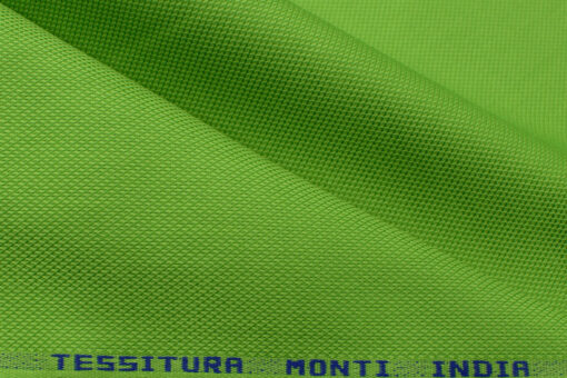 Tessitura Monti Men's Giza Cotton Structured 2.25 Meter Unstitched Shirting Fabric (Pear Green)