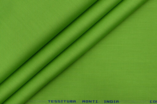 Tessitura Monti Men's Giza Cotton Structured 2.25 Meter Unstitched Shirting Fabric (Pear Green)