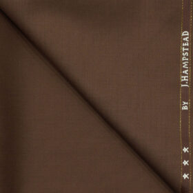 J.Hampstead Men's Wool Solids Super 120's1.30 Meter Unstitched Trouser Fabric (Copper)