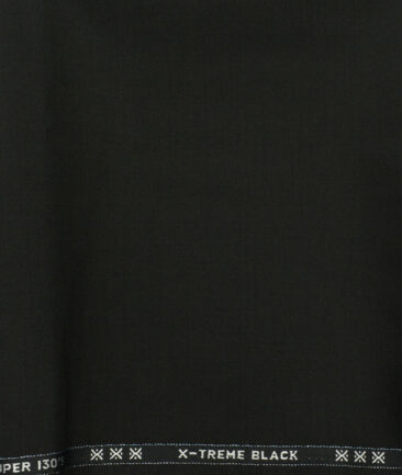 J.Hampstead Men's Wool Solids Super 130's Unstitched Trouser Fabric (Black) - Image 2