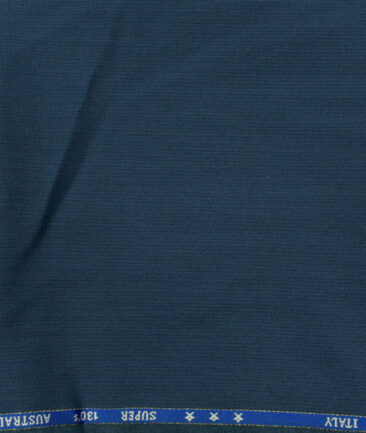 J.Hampstead Men's Wool Structured Super 130's Unstitched Trouser Fabric (Blue) - Image 2