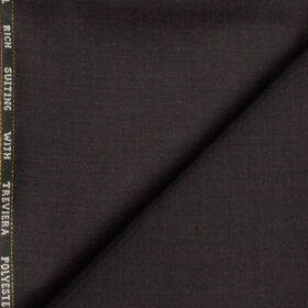 J.Hampstead Men's Wool Self Design Super 130's1.30 Meter Unstitched Trouser Fabric (Dark Wine)