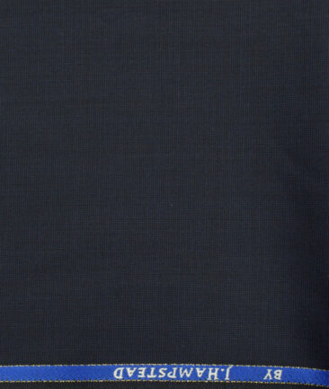 J.Hampstead Men's Wool Structured Super 130's Unstitched Trouser Fabric (Dark Navy Blue) - Image 2