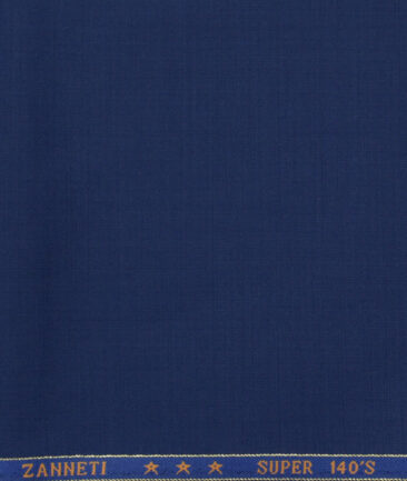 J.Hampstead Men's Wool Solids Super 140's Unstitched Trouser Fabric (Royal Blue) - Image 2