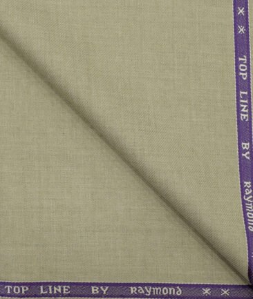 Raymond Men's Polyester Viscose Solids 3.75 Meter Unstitched Suiting Fabric (Beige)