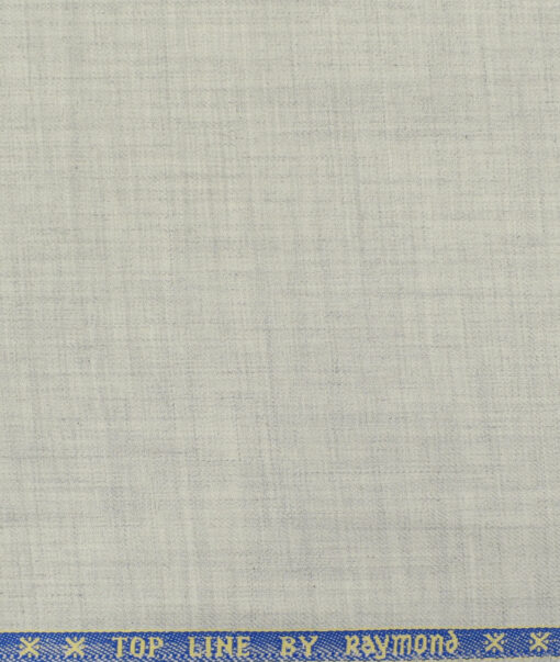 Raymond Men's Polyester Viscose Solids 3.75 Meter Unstitched Suiting Fabric (Light Grey)