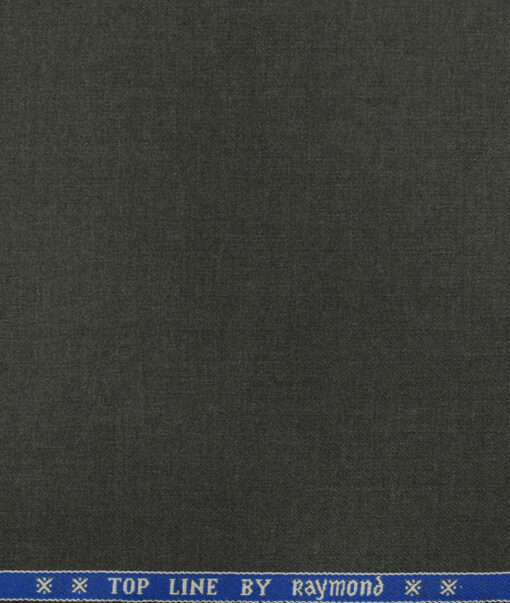 Raymond Men's Polyester Viscose Solids 3.75 Meter Unstitched Suiting Fabric (Dark Worsted Grey)