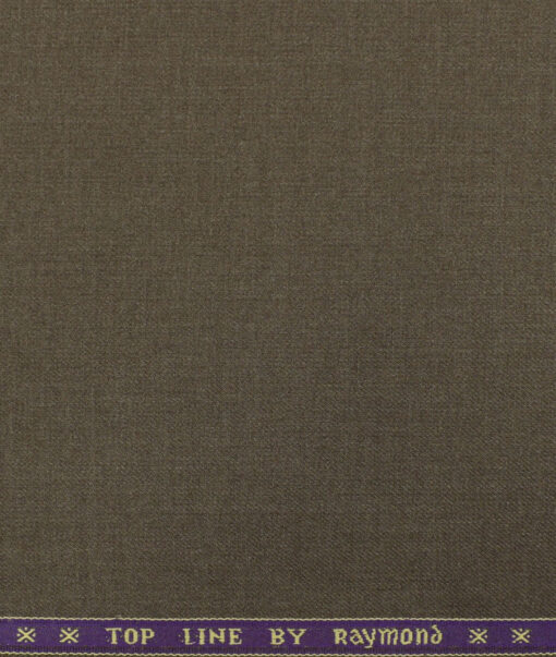 Raymond Men's Polyester Viscose Solids 3.75 Meter Unstitched Suiting Fabric (Brown)