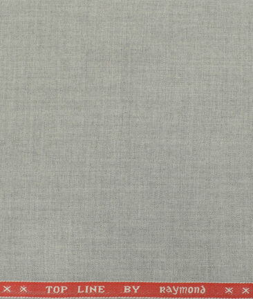 Raymond Men's Polyester Viscose Self Design 3.75 Meter Unstitched Suiting Fabric (Silver Grey)