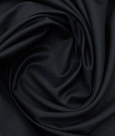 Raymond Men's Polyester Viscose Solids 3.75 Meter Unstitched Suiting Fabric (Dark Navy Blue)