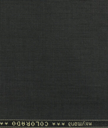 Raymond Men's Polyester Viscose Structured 3.75 Meter Unstitched Suiting Fabric (Blackish Grey)