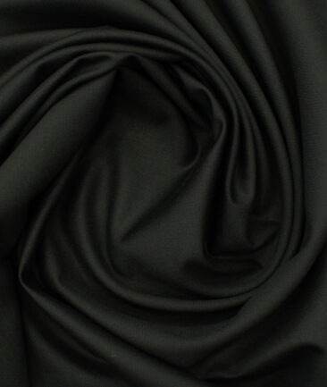 Raymond Men's Polyester Viscose Solids 3.75 Meter Unstitched Suiting Fabric (Black)
