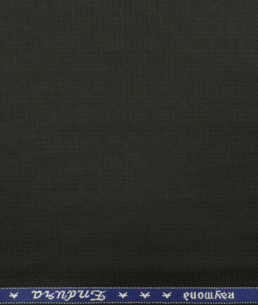 Raymond Men's Polyester Viscose Structured 3.75 Meter Unstitched Suiting Fabric (Black)