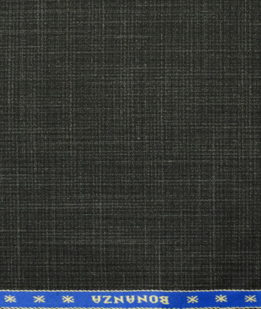Raymond Men's Polyester Viscose Self Design 3.75 Meter Unstitched Suiting Fabric (Black)
