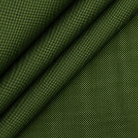 Absoluto Men's Terry Rayon Structured  Unstitched Suiting Fabric (Bright Green)