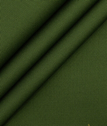 Absoluto Men's Terry Rayon Structured  Unstitched Suiting Fabric (Bright Green)