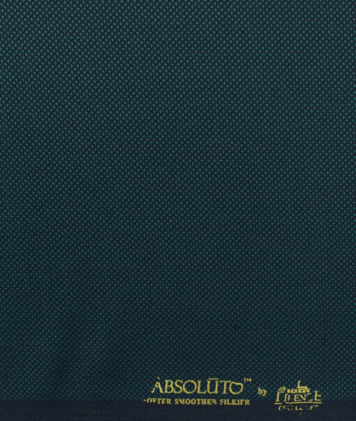 Absoluto Men's Terry Rayon Structured 3.75 Meter Unstitched Suiting Fabric (Peacock Blue)